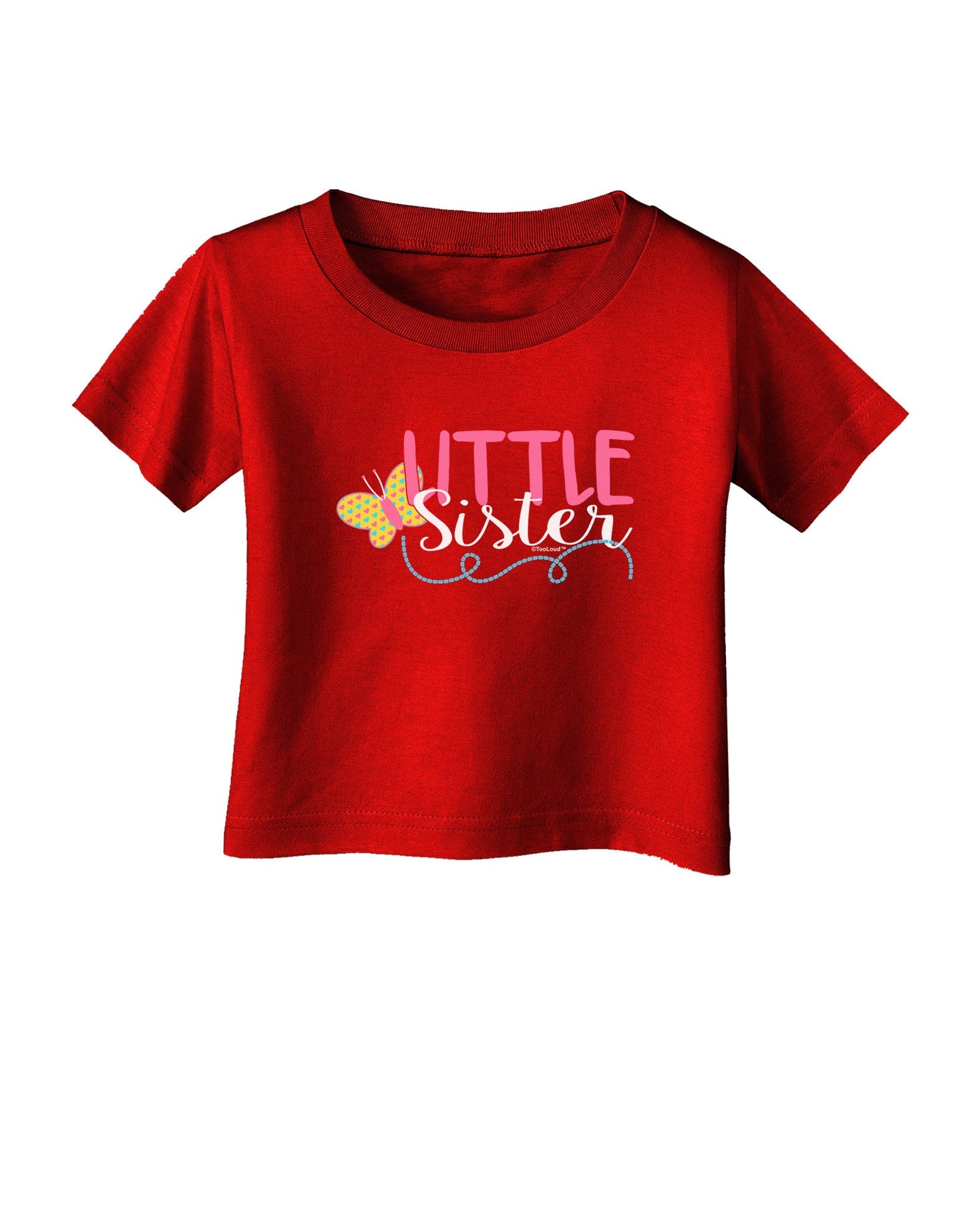Little Sister Infant T-Shirt Dark-Infant T-Shirt-TooLoud-Red-06-Months-Davson Sales
