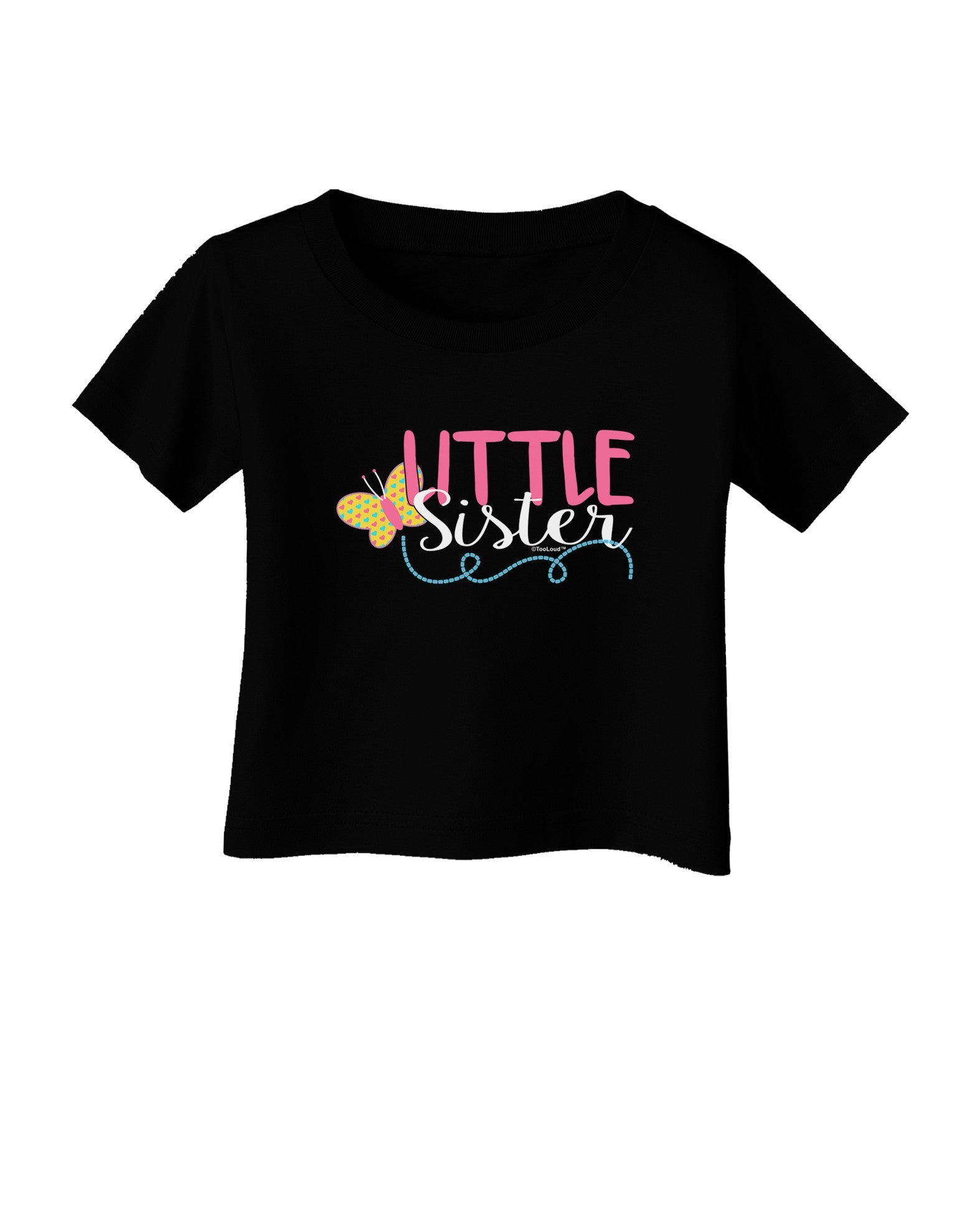 Little Sister Infant T-Shirt Dark-Infant T-Shirt-TooLoud-Black-06-Months-Davson Sales
