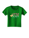 Little Sister Toddler T-Shirt Dark-Toddler T-Shirt-TooLoud-Clover-Green-2T-Davson Sales