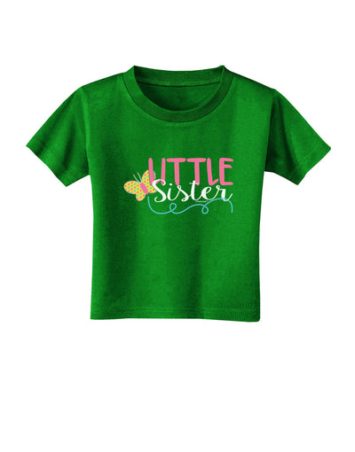 Little Sister Toddler T-Shirt Dark-Toddler T-Shirt-TooLoud-Clover-Green-2T-Davson Sales