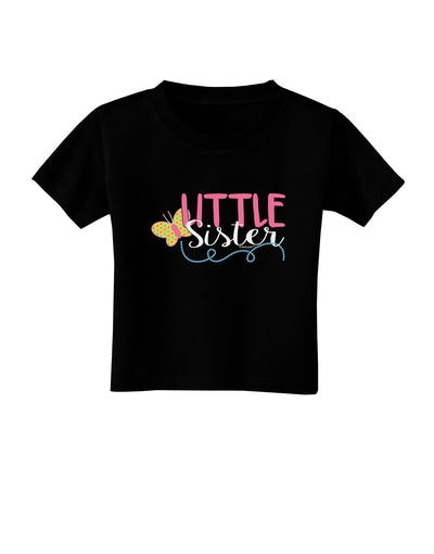 Little Sister Toddler T-Shirt Dark-Toddler T-Shirt-TooLoud-Black-2T-Davson Sales