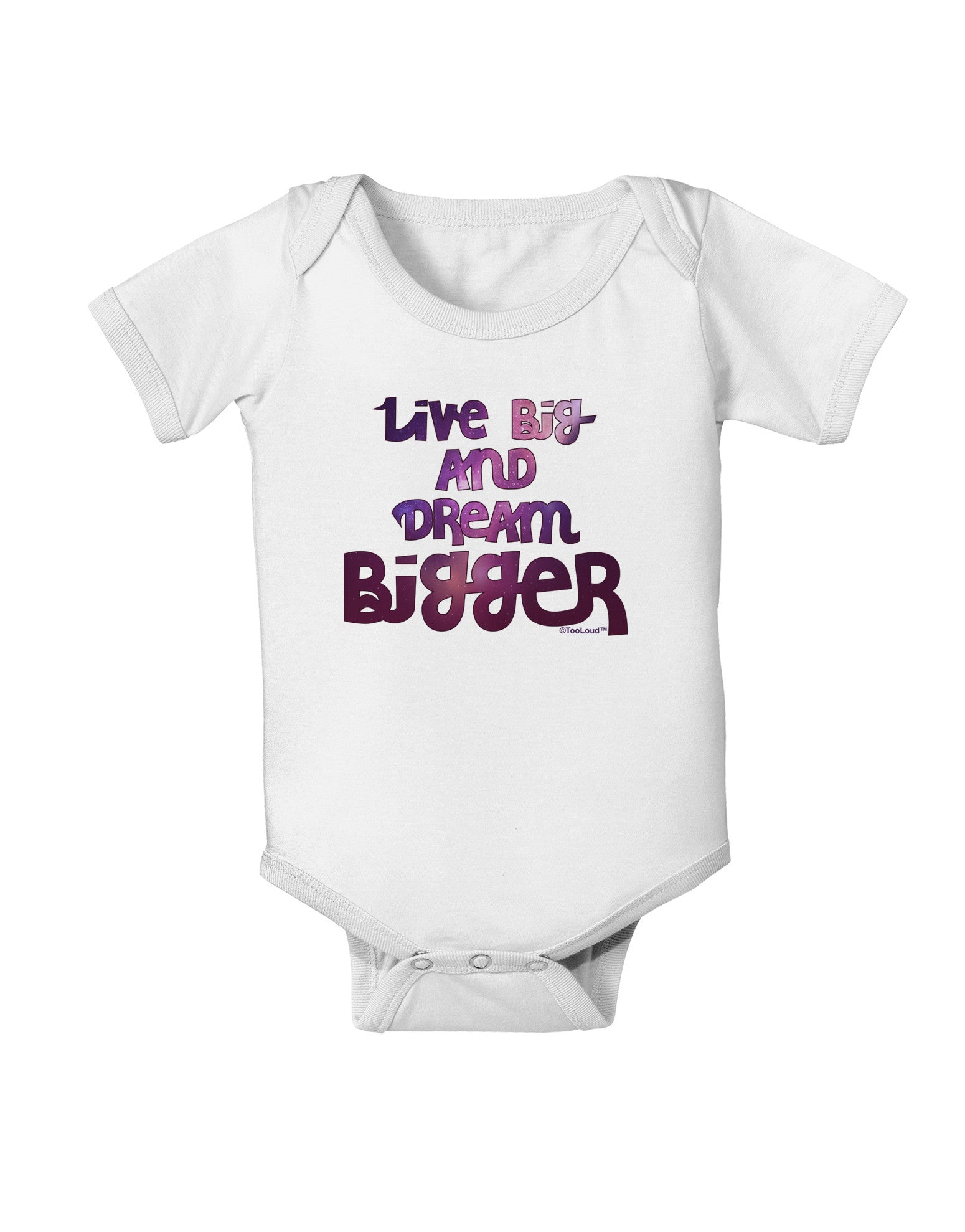 Live Big & Dream Bigger Baby Romper Bodysuit-Baby Romper-TooLoud-White-06-Months-Davson Sales