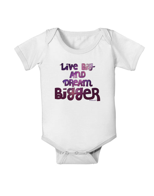 Live Big & Dream Bigger Baby Romper Bodysuit-Baby Romper-TooLoud-White-06-Months-Davson Sales