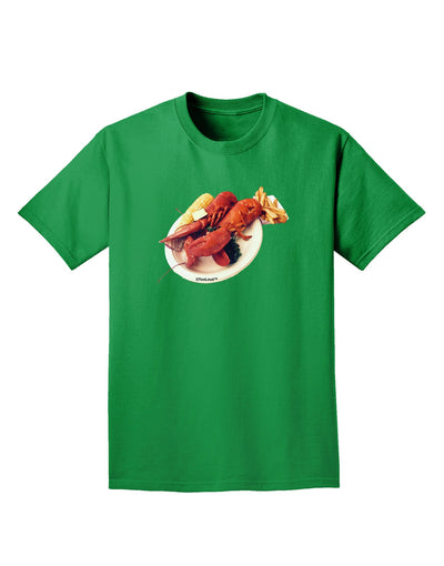 Lobster Plate Adult Dark T-Shirt-Mens T-Shirt-TooLoud-Kelly-Green-Small-Davson Sales