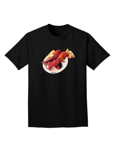 Lobster Plate Adult Dark T-Shirt-Mens T-Shirt-TooLoud-Black-Small-Davson Sales