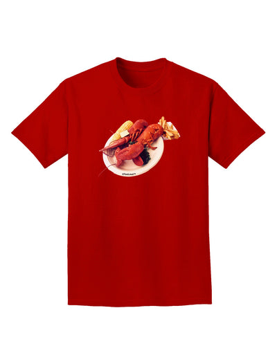 Lobster Plate Adult Dark T-Shirt-Mens T-Shirt-TooLoud-Red-Small-Davson Sales