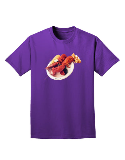 Lobster Plate Adult Dark T-Shirt-Mens T-Shirt-TooLoud-Purple-Small-Davson Sales