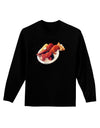 Lobster Plate Adult Long Sleeve Dark T-Shirt-TooLoud-Black-Small-Davson Sales