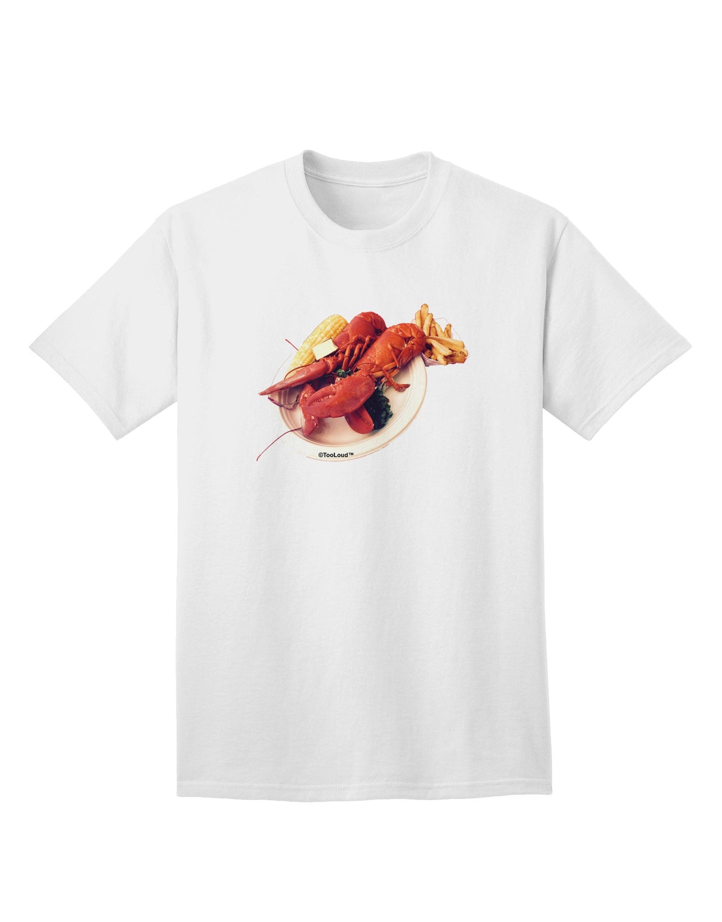 Lobster Plate Adult T-Shirt-Mens T-Shirt-TooLoud-White-Small-Davson Sales