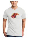 Lobster Plate Adult V-Neck T-shirt-Mens V-Neck T-Shirt-TooLoud-White-Small-Davson Sales