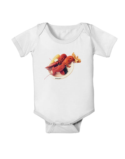 Lobster Plate Baby Romper Bodysuit-Baby Romper-TooLoud-White-06-Months-Davson Sales