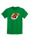 Lobster Plate Childrens Dark T-Shirt-Childrens T-Shirt-TooLoud-Kelly-Green-X-Small-Davson Sales