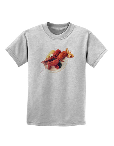 Lobster Plate Childrens T-Shirt-Childrens T-Shirt-TooLoud-AshGray-X-Small-Davson Sales