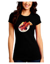 Lobster Plate Juniors Crew Dark T-Shirt-T-Shirts Juniors Tops-TooLoud-Black-Juniors Fitted Small-Davson Sales