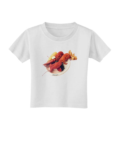 Lobster Plate Toddler T-Shirt-Toddler T-Shirt-TooLoud-White-2T-Davson Sales