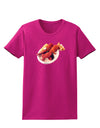 Lobster Plate Womens Dark T-Shirt-TooLoud-Hot-Pink-Small-Davson Sales