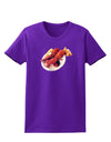 Lobster Plate Womens Dark T-Shirt-TooLoud-Purple-X-Small-Davson Sales