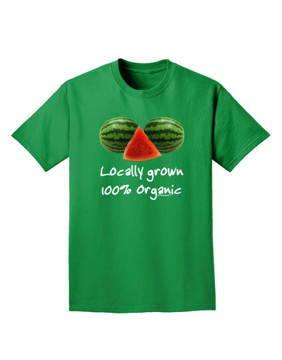 Locally Grown Organic Melons Adult Dark T-Shirt-Mens T-Shirt-TooLoud-Kelly-Green-Small-Davson Sales