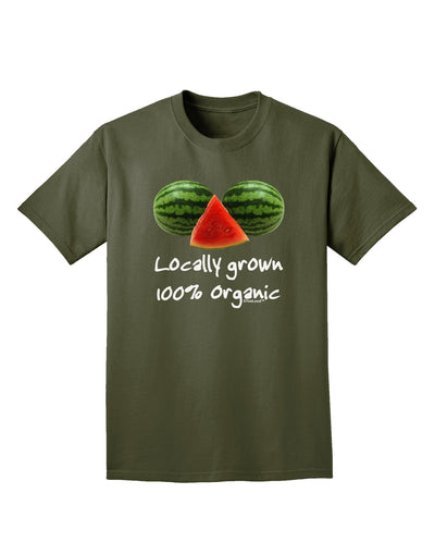 Locally Grown Organic Melons Adult Dark T-Shirt-Mens T-Shirt-TooLoud-Military-Green-Small-Davson Sales