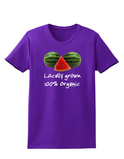 Locally Grown Organic Melons Womens Dark T-Shirt-TooLoud-Purple-X-Small-Davson Sales