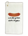 Locally Grown Organic Sausage Micro Terry Gromet Golf Towel 11&#x22;x19-Golf Towel-TooLoud-White-Davson Sales