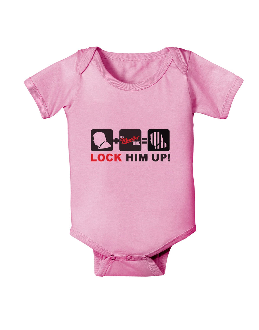 Lock Him Up Anti-Trump Funny Baby Romper Bodysuit by TooLoud-Baby Romper-TooLoud-White-06-Months-Davson Sales