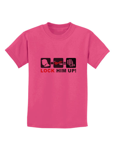 Lock Him Up Anti-Trump Funny Childrens T-Shirt by TooLoud-Childrens T-Shirt-TooLoud-Sangria-X-Small-Davson Sales