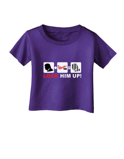 Lock Him Up Anti-Trump Funny Infant T-Shirt Dark by TooLoud-Infant T-Shirt-TooLoud-Purple-06-Months-Davson Sales