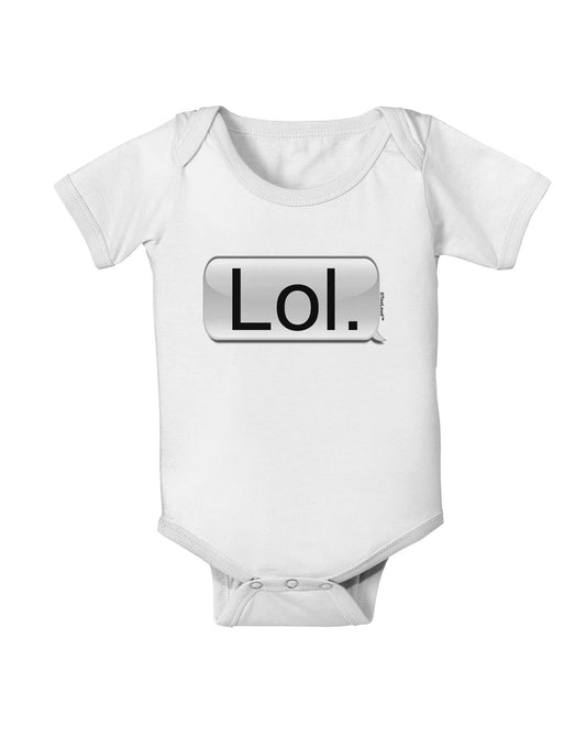 Lol Text Bubble Baby Romper Bodysuit-Baby Romper-TooLoud-White-06-Months-Davson Sales