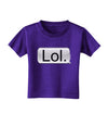 Lol Text Bubble Toddler T-Shirt Dark-Toddler T-Shirt-TooLoud-Purple-2T-Davson Sales