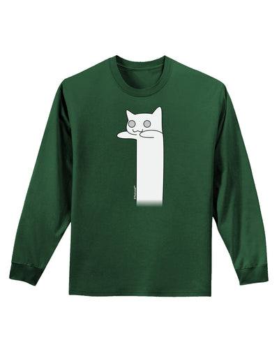 Longcat - Internet Humor Adult Long Sleeve Dark T-Shirt by TooLoud-TooLoud-Dark-Green-Small-Davson Sales