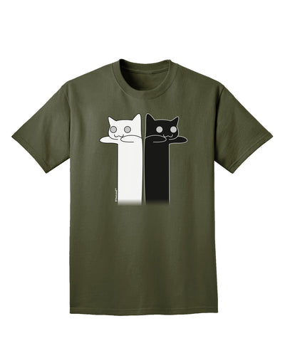 Longcat and Tacgnol - Internet Humor Adult Dark T-Shirt by TooLoud-Mens T-Shirt-TooLoud-Military-Green-Small-Davson Sales