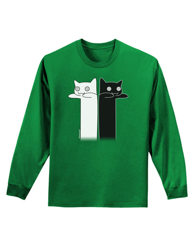 Longcat and Tacgnol - Internet Humor Adult Long Sleeve Dark T-Shirt by TooLoud-TooLoud-Kelly-Green-Small-Davson Sales