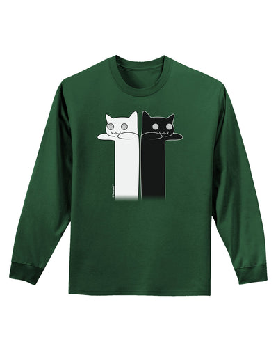 Longcat and Tacgnol - Internet Humor Adult Long Sleeve Dark T-Shirt by TooLoud-TooLoud-Dark-Green-Small-Davson Sales