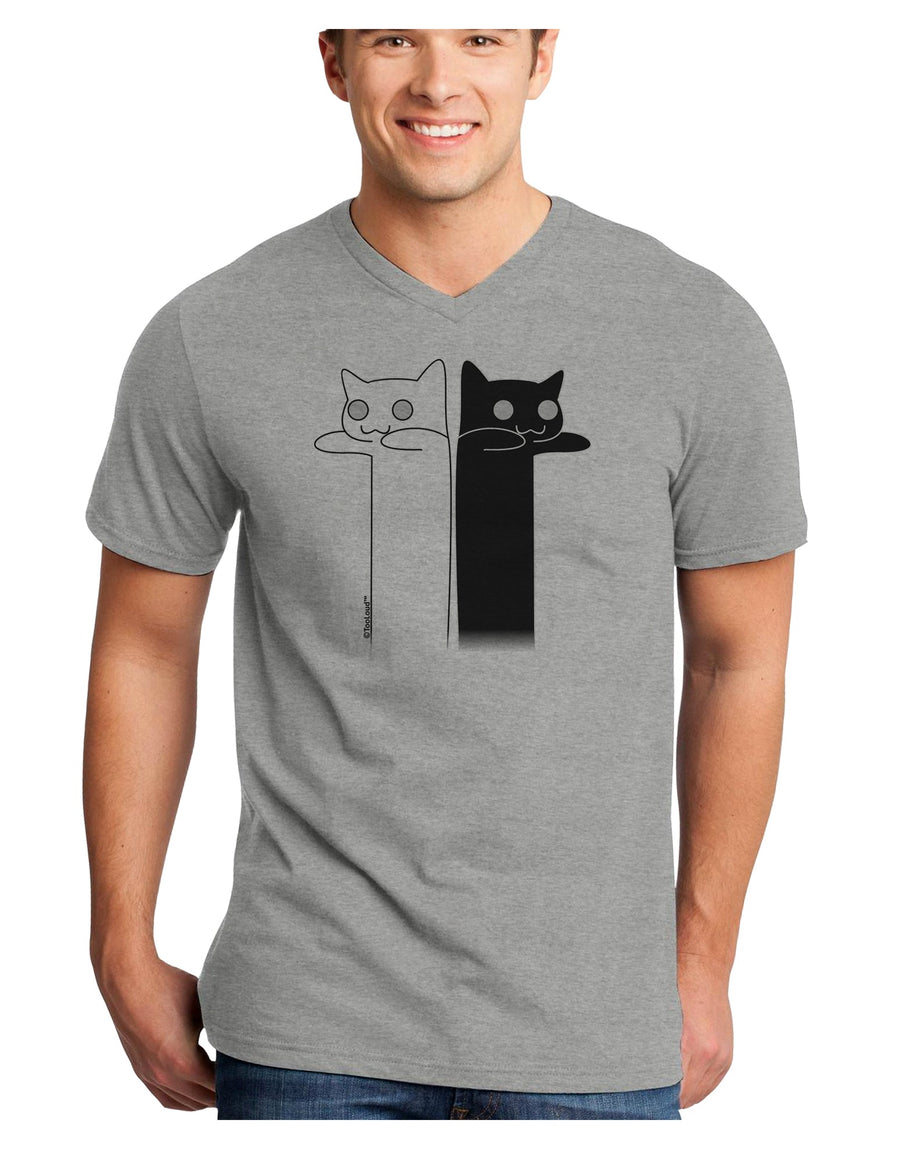 Longcat and Tacgnol - Internet Humor Adult V-Neck T-shirt by TooLoud-Mens V-Neck T-Shirt-TooLoud-White-Small-Davson Sales