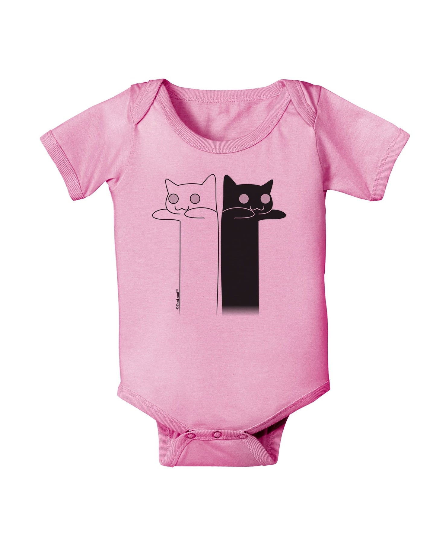 Longcat and Tacgnol - Internet Humor Baby Romper Bodysuit by TooLoud-Baby Romper-TooLoud-Light-Pink-06-Months-Davson Sales