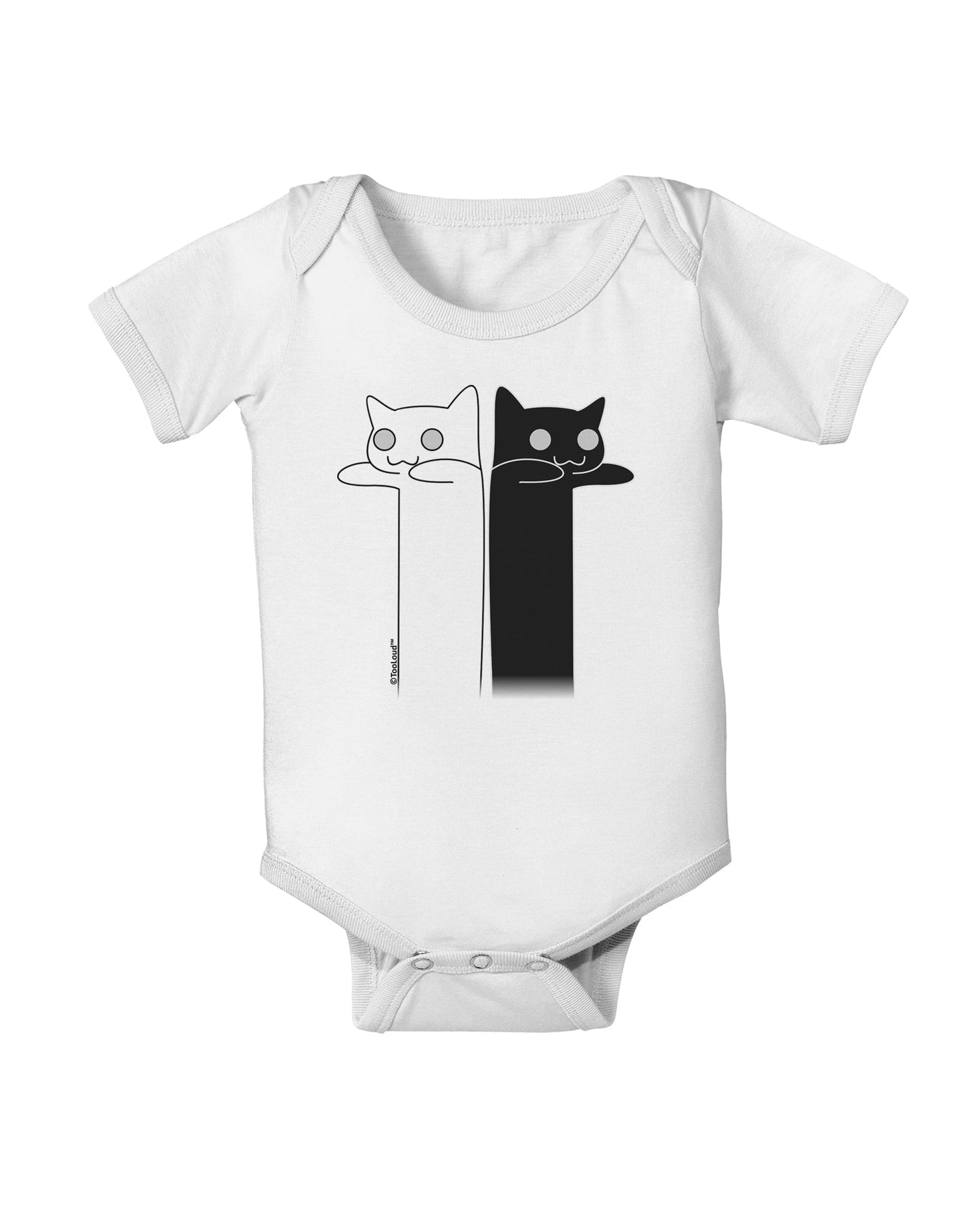 Longcat and Tacgnol - Internet Humor Baby Romper Bodysuit by TooLoud-Baby Romper-TooLoud-White-06-Months-Davson Sales