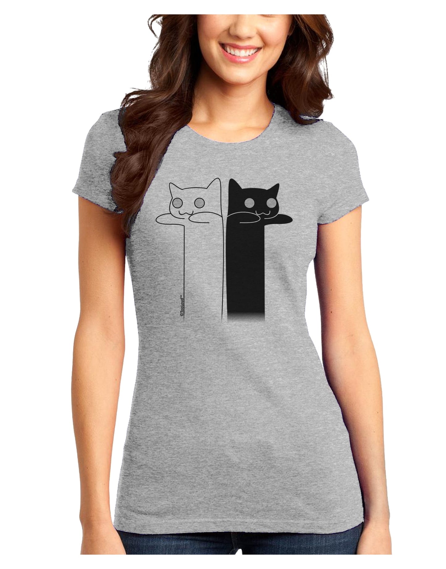 Longcat and Tacgnol - Internet Humor Juniors T-Shirt by TooLoud-Womens Juniors T-Shirt-TooLoud-Ash-Gray-Juniors Fitted X-Small-Davson Sales