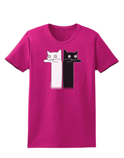 Longcat and Tacgnol - Internet Humor Womens Dark T-Shirt by TooLoud-Womens T-Shirt-TooLoud-Hot-Pink-Small-Davson Sales