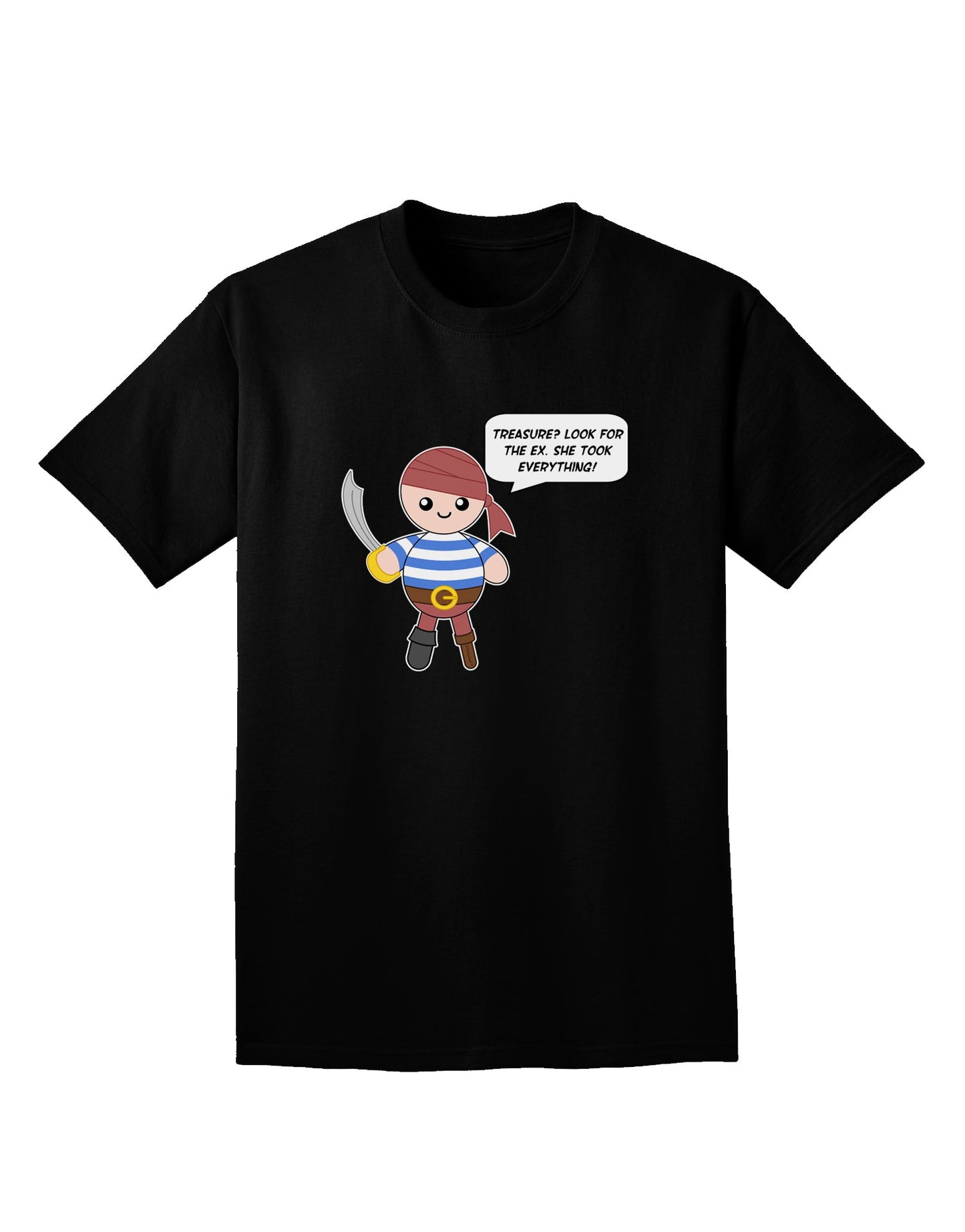 Look for the Ex - Petey the Pirate Adult Dark V-Neck T-Shirt-Mens V-Neck T-Shirt-TooLoud-Black-Small-Davson Sales