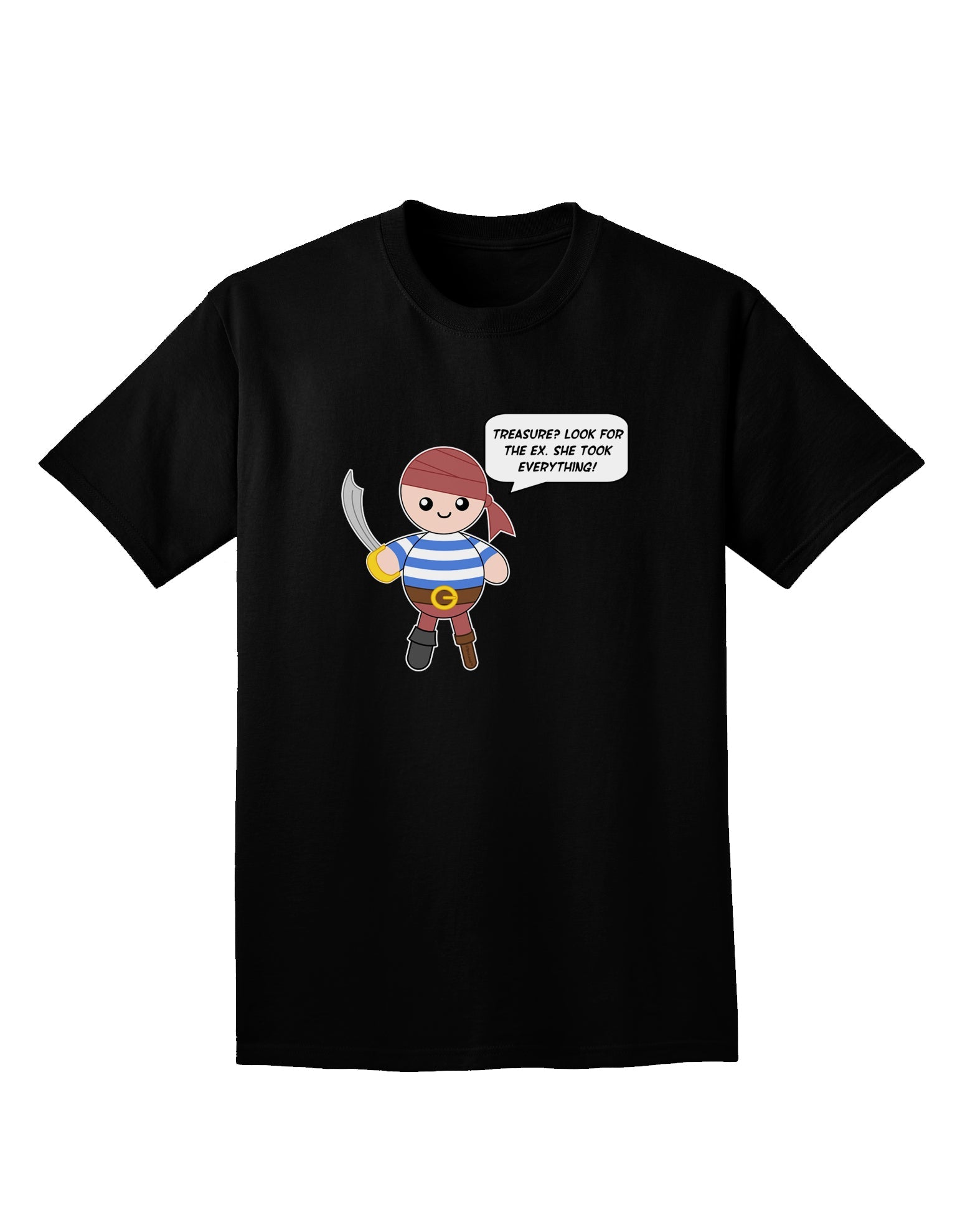 Look for the Ex - Petey the Pirate Adult Dark V-Neck T-Shirt-Mens V-Neck T-Shirt-TooLoud-Black-Small-Davson Sales