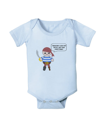 Look for the Ex - Petey the Pirate Baby Romper Bodysuit-Baby Romper-TooLoud-Light-Blue-06-Months-Davson Sales