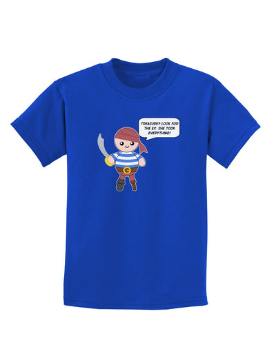 Look for the Ex - Petey the Pirate Childrens Dark T-Shirt-Childrens T-Shirt-TooLoud-Royal-Blue-X-Small-Davson Sales