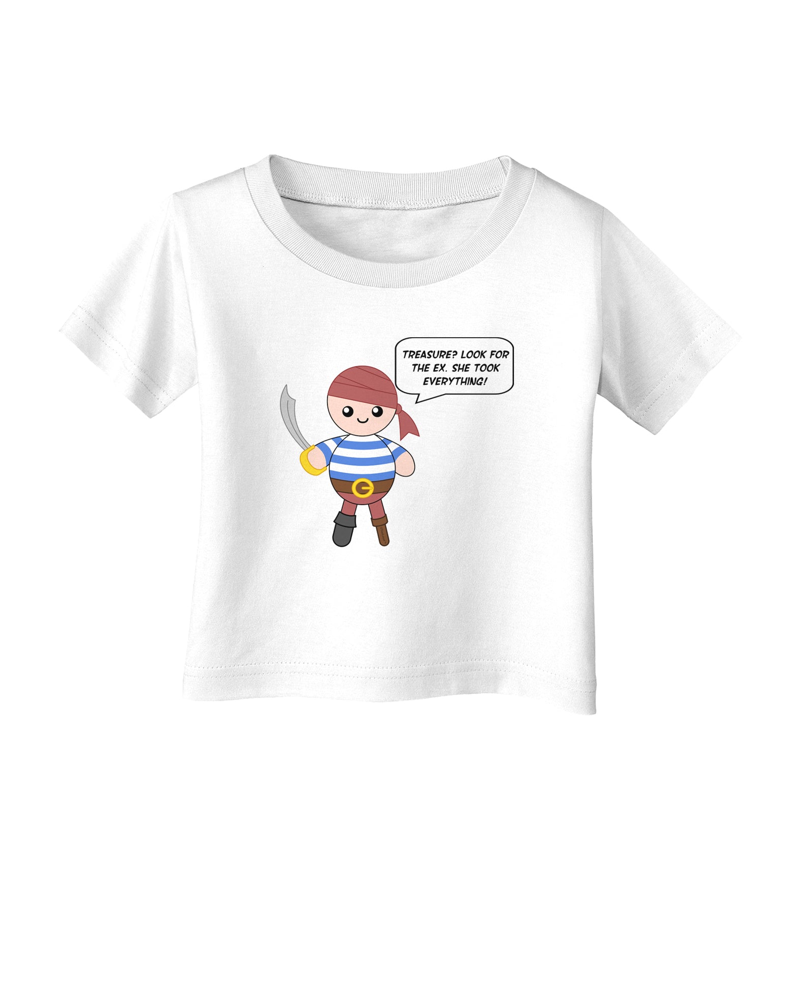 Look for the Ex - Petey the Pirate Infant T-Shirt-Infant T-Shirt-TooLoud-White-06-Months-Davson Sales