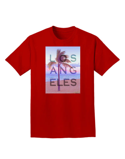 Los Angeles Beach Filter Adult Dark T-Shirt-Mens T-Shirt-TooLoud-Red-Small-Davson Sales