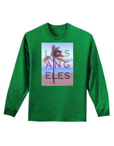 Los Angeles Beach Filter Adult Long Sleeve Dark T-Shirt-TooLoud-Kelly-Green-Small-Davson Sales