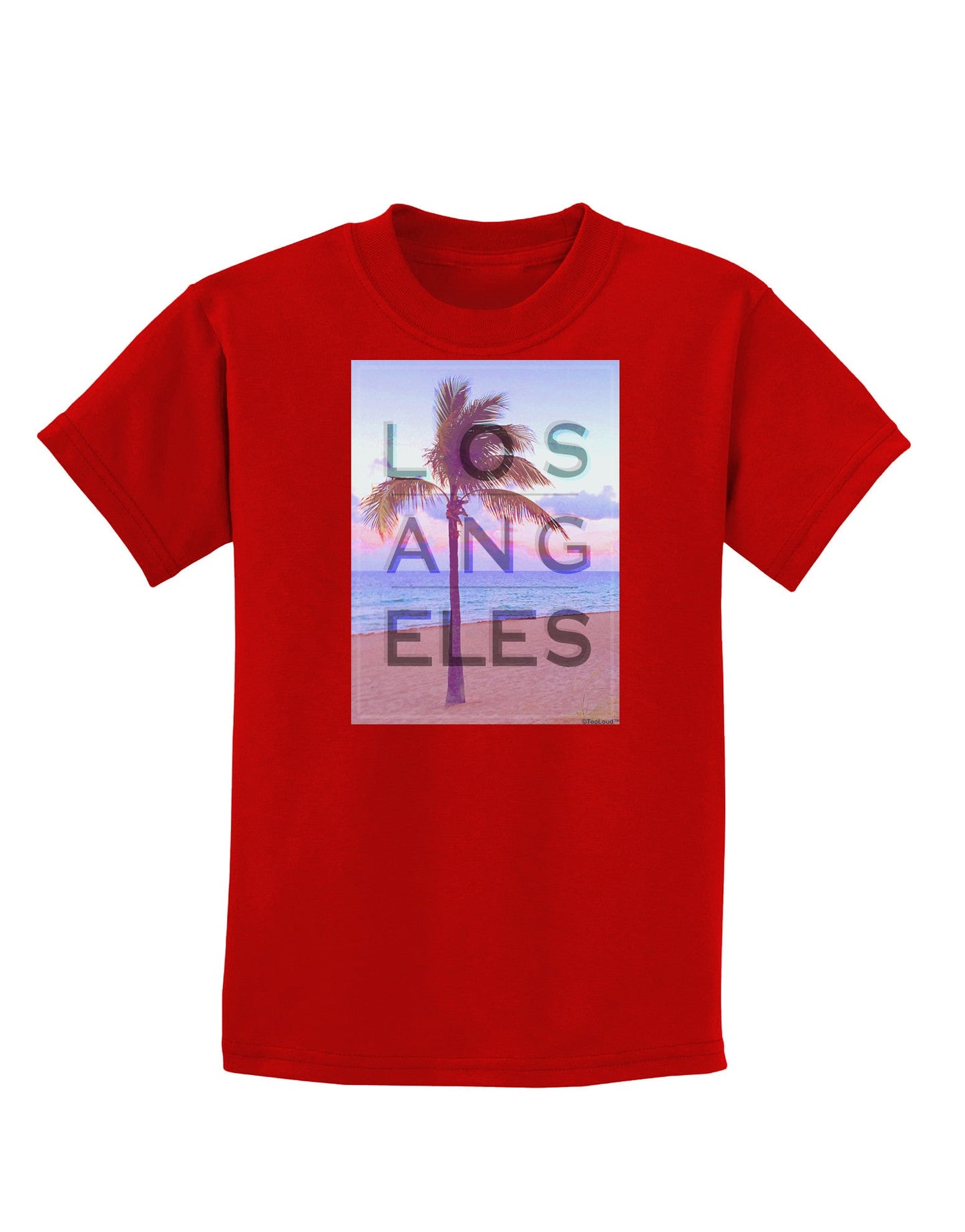 Los Angeles Beach Filter Childrens Dark T-Shirt-Childrens T-Shirt-TooLoud-Red-X-Small-Davson Sales