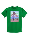 Los Angeles Beach Filter Childrens Dark T-Shirt-Childrens T-Shirt-TooLoud-Kelly-Green-X-Small-Davson Sales