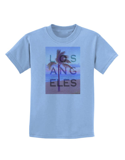 Los Angeles Beach Filter Childrens T-Shirt-Childrens T-Shirt-TooLoud-Light-Blue-X-Small-Davson Sales