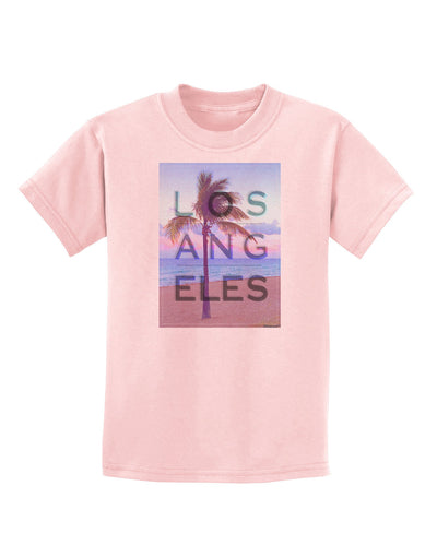 Los Angeles Beach Filter Childrens T-Shirt-Childrens T-Shirt-TooLoud-PalePink-X-Small-Davson Sales